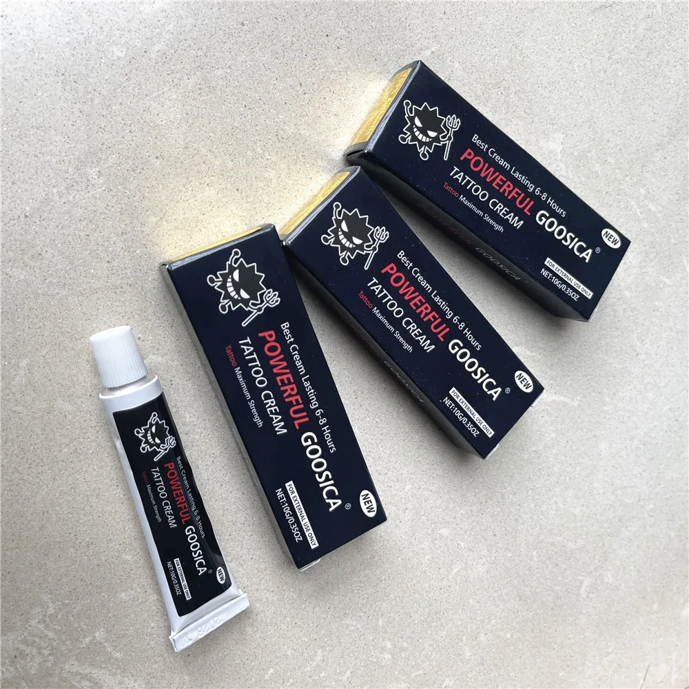 Potente Goosica prima della crema per tatuaggi per piercing trucco permanente Microblading sopracciglio eyeliner labbro 10G