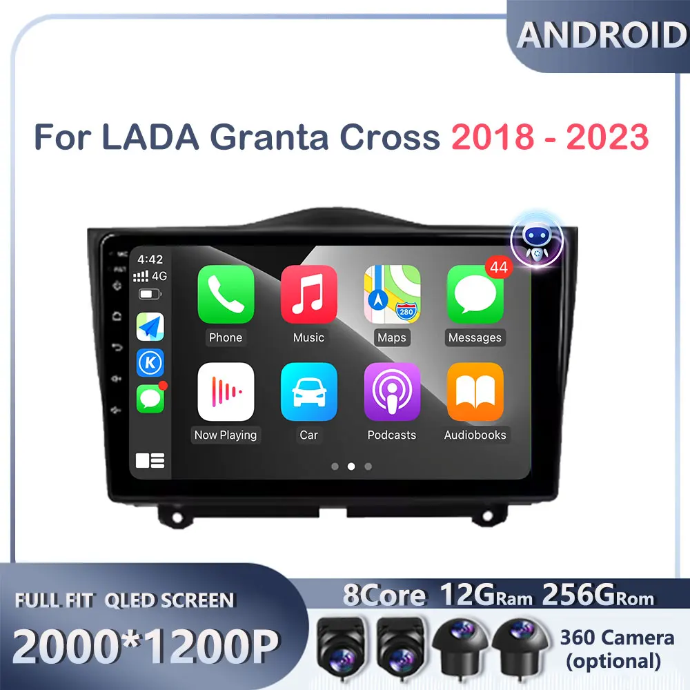 Android OS Carplay Auto WIFI para LADA Granta Cross 2018 - 2023 Radio de coche reproductor Multimedia estéreo unidad principal de 2din