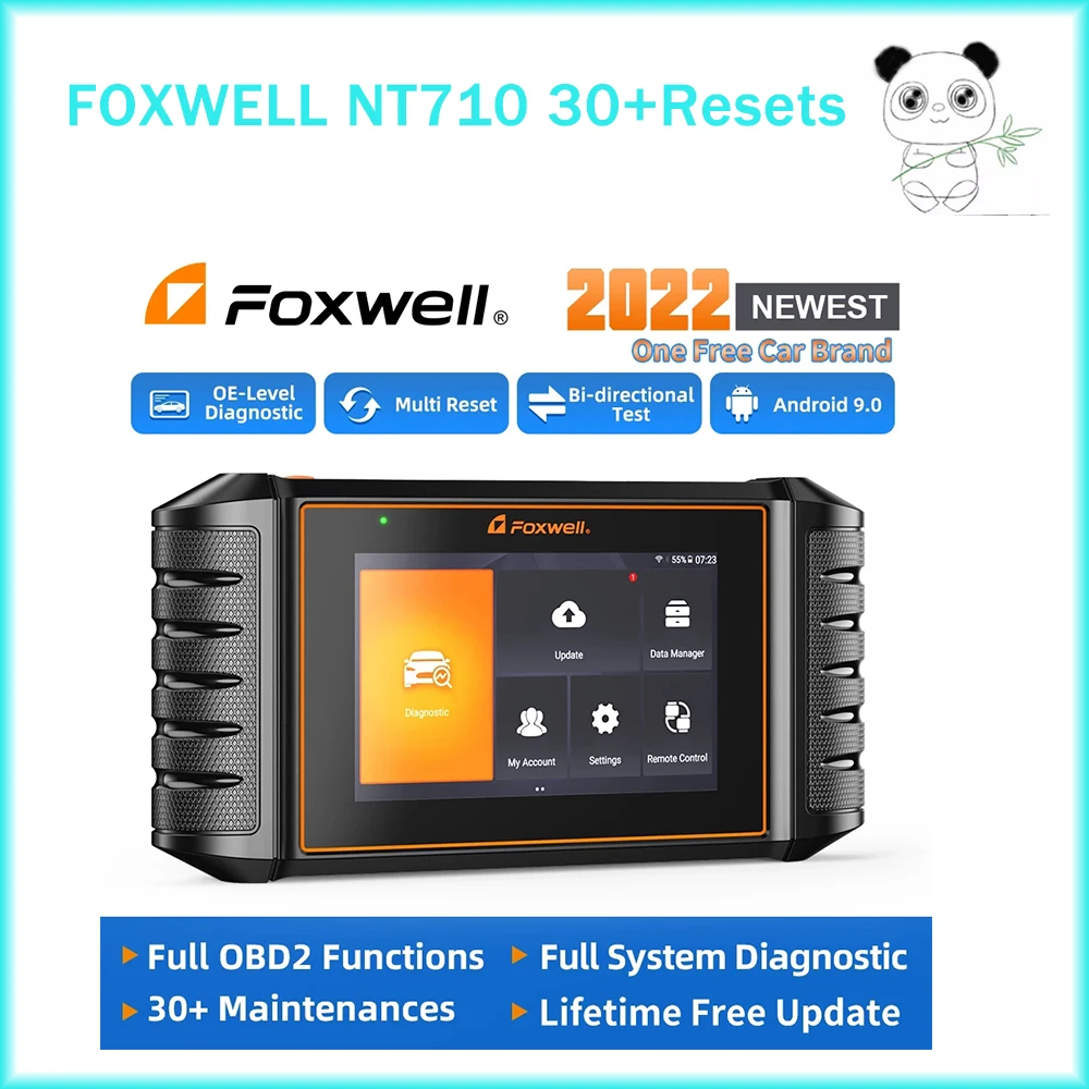 

FOXWELL NT710 OBD2 Car Diagnostic Tools All System Bi-Directional Test A/F Adjust IMMO 30+ Reset ODB OBD 2 Automotive Scanner