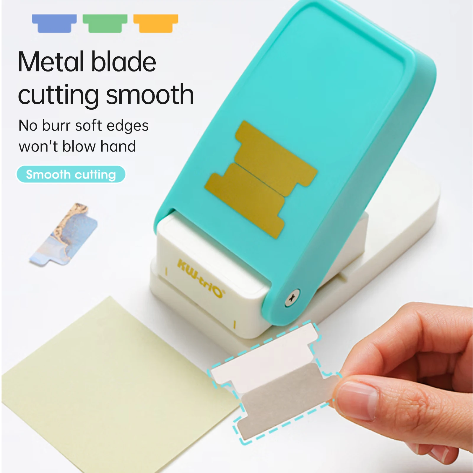 KW- BQJ-04 Tab Punch Loose-leaf Separator DIY Index Sticker Label Puncher Divider Paper Punch Machine Scrapbooking Embossing