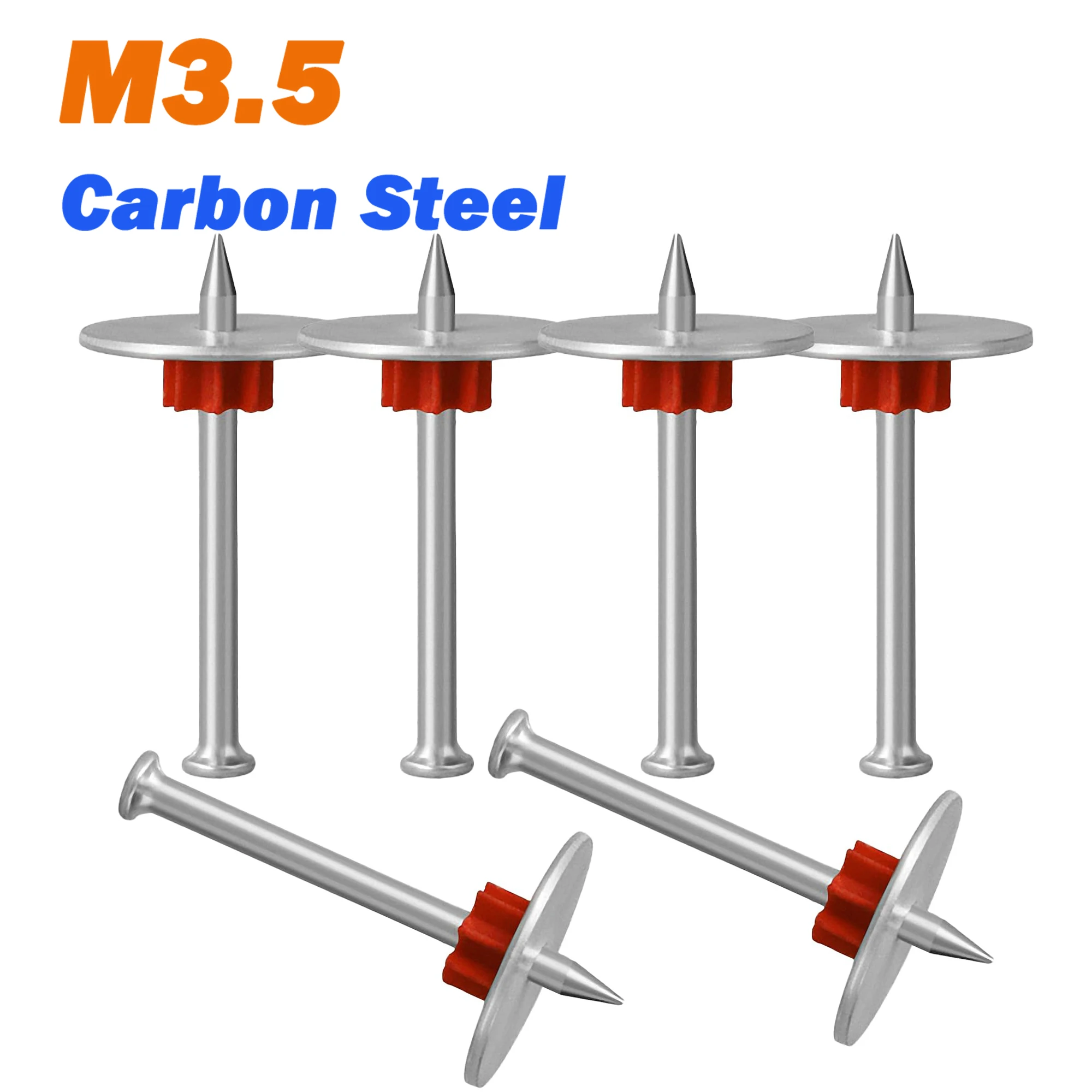 

Cement Screws M3.5 Length 22mm~52mm Carbon Steel High Strength Concrete Nails with Washers Powder Actuated Fasteners