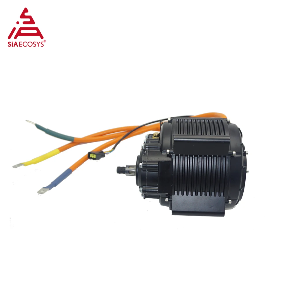 QSMOTOR QS165 60H 12kW IPM PMSM محرك متوسط مع علبة تروس 1:2.37 وجهاز تشفير ضرس 14T ونوع القاعة #2
