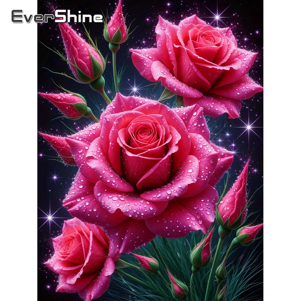 Evershine Diamant-Mosaik, Rosenbild aus Strasssteinen, Stickerei, Blume, voller Bohrer, Neuankömmling, Bastelset, Dekor für Zuhause
