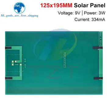 Solární panel TZT 9V 334mA 3W TZT polykrystalický 125*195MM mini solární systém Sunpower pro kutily s baterií a nabíječkou mobilního telefonu 10 nejlepší prodej 9V solární panel - №2