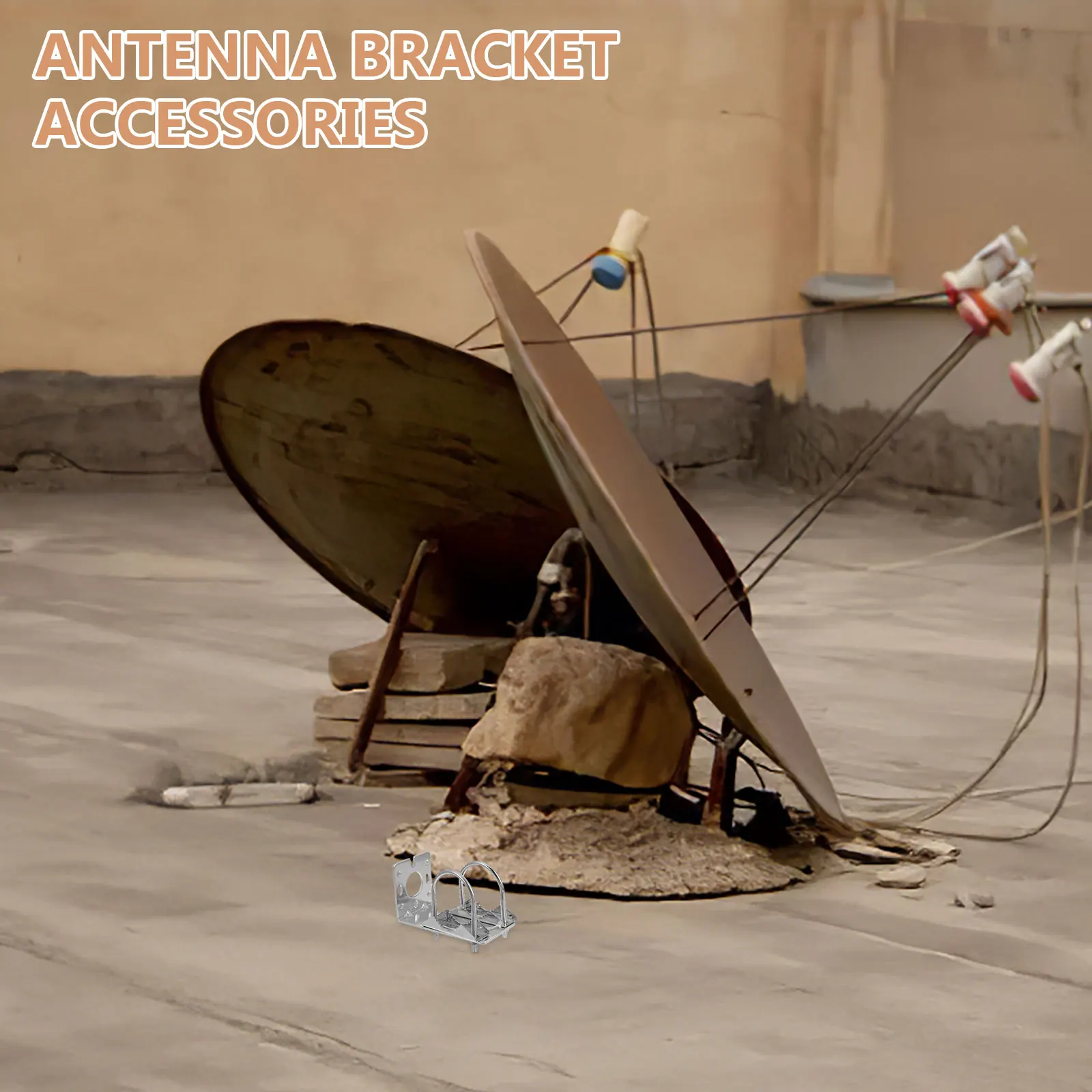 

Antenna Bracket Outdoor Wall Mount Clamp Aluminum Alloy Pole Mount For Antennas Attic Weather-Resistant Rack