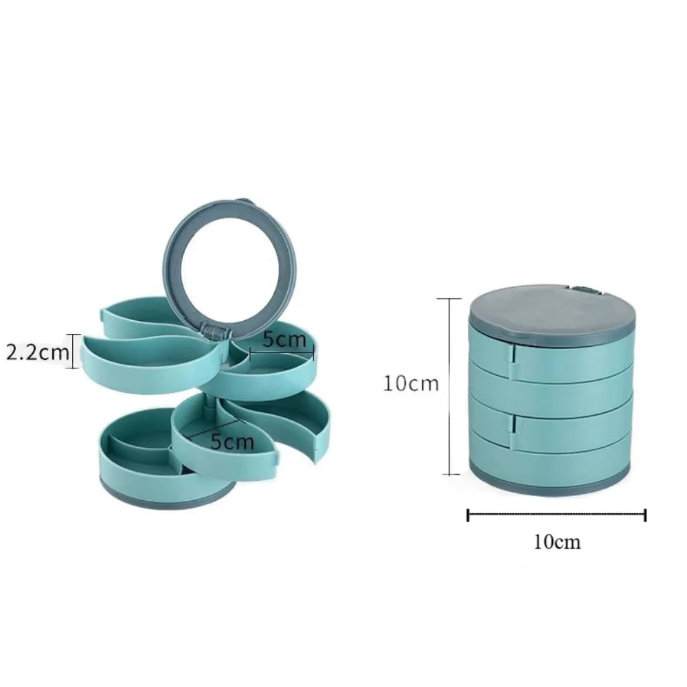 Divided Rotate Jewelry Display Holder Large Capacity Multi-function Jewelry Storage Case Necklaces Bracelet Earrings