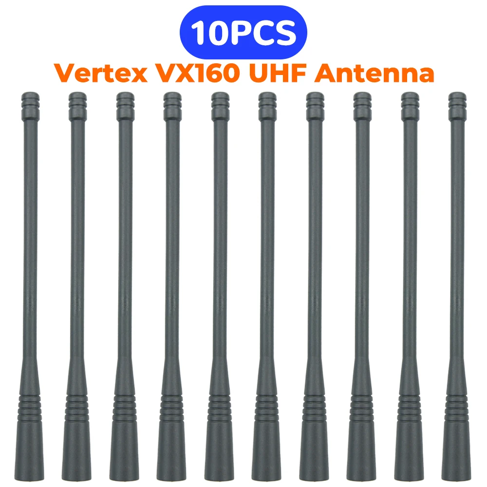 10PCS UHF 400-470Mhz Antenna for Vertex Standard VX150 VX160 VX170 VX300 VX400 VX600 VX800 Two Way Radio Replacement Antenna