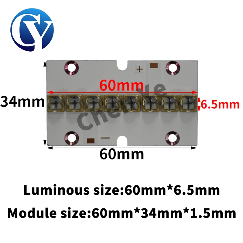 80W 6565 6868 10W LED Chip UV LED Light Module 365nm 385nm 395nm 405nm For Curing Print Ink Glue PCB