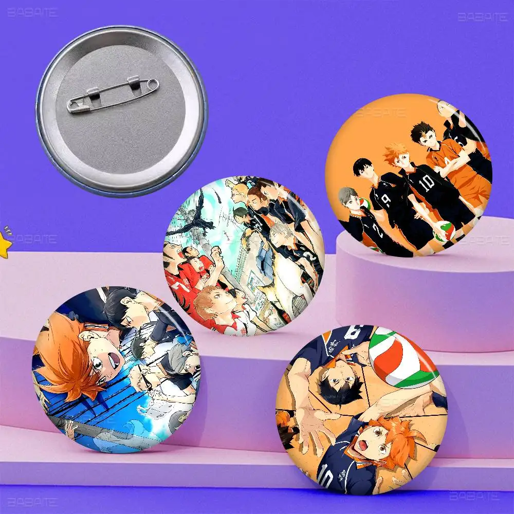 Haikyuus Anime Anime Brooches Cute Cartoon  Badge Jacket Jeans Lapel Pin Gift Accessorie
