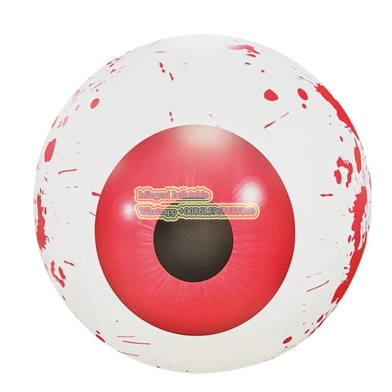 24 inch Halloween Inflatable Ghost Eyeball Eyes with LED Light for Indoor Outdoor Yard Party Decor with Remote Controller