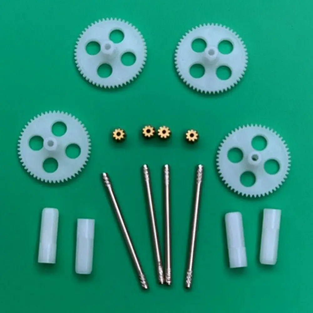 새로운 화이트 기어 세트 모터 기어 플라스틱 및 구리 내구성 모터 기어 메인 기어 세트 Syma X5 X5C X5SC X5SW M68