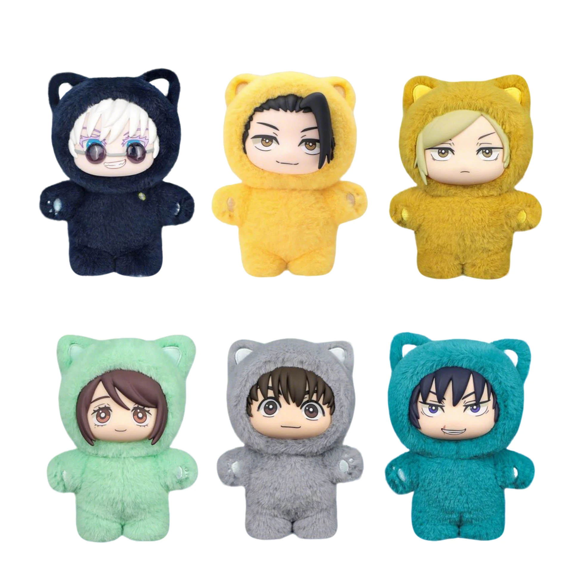 

Фигурка аниме JJK Season 2 Cat Park Party игрушки Gojo Satoru Geto Suguru Плюшевая кукла Fushiguro Toji Bag Подвеска Модель Коллекция игрушек