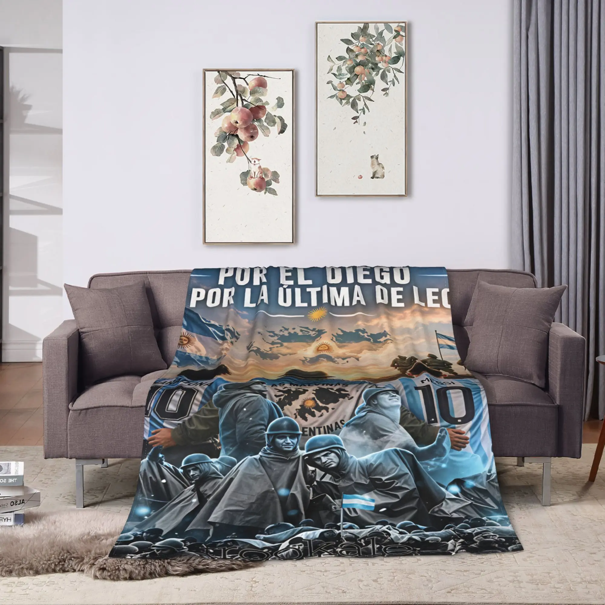 Warm Soft Blanket Picnic Las Malvinas Son Argentinas Bedding Throws  Flannel Bedspread For Outdoor Street Trend Sofa Bed Cover
