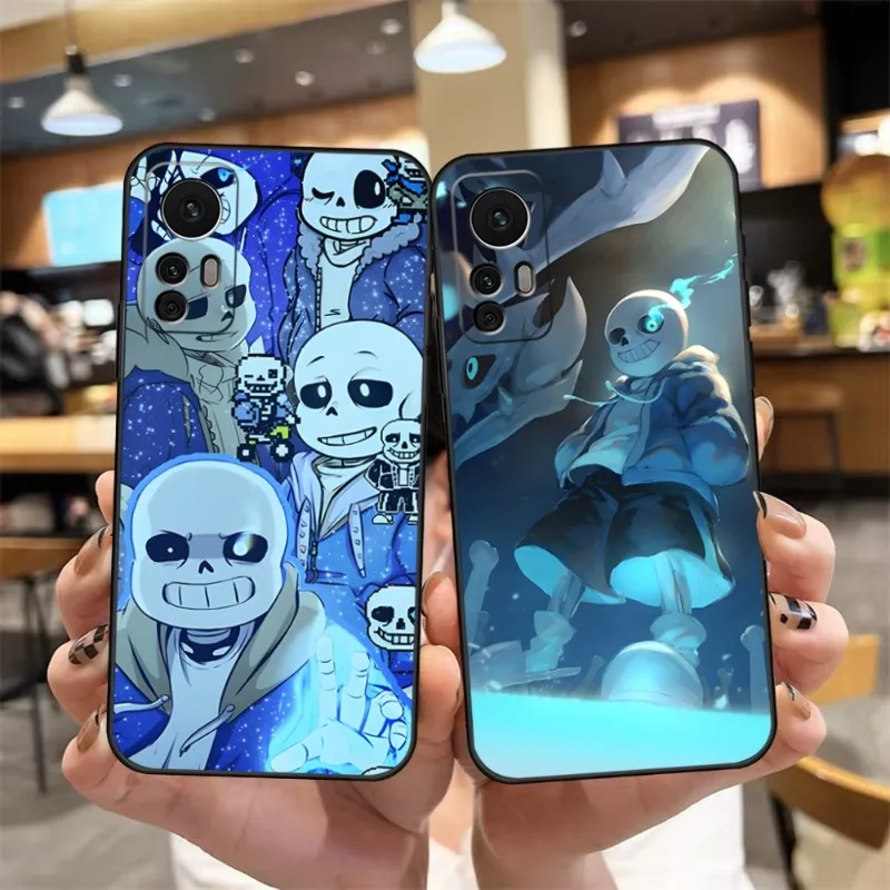 Undertale Sans Doggo Phone Case Hot For Redmi Note 12 12S 11S 11 10 9S 8T 7 8 9 9T 10X A2 Pro Plus Black Silicone Cover