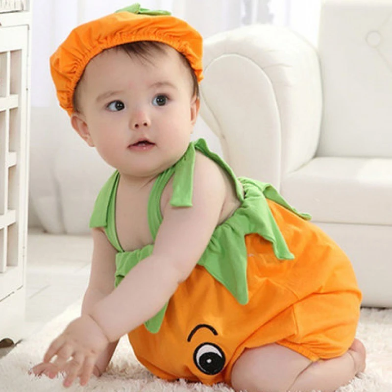 Summer Infant Jumpsuit Newborn Baby Boy Girl Clothes Animal Molding Tiger Watermelon Rompers+Hat Costumes Outfits Sets