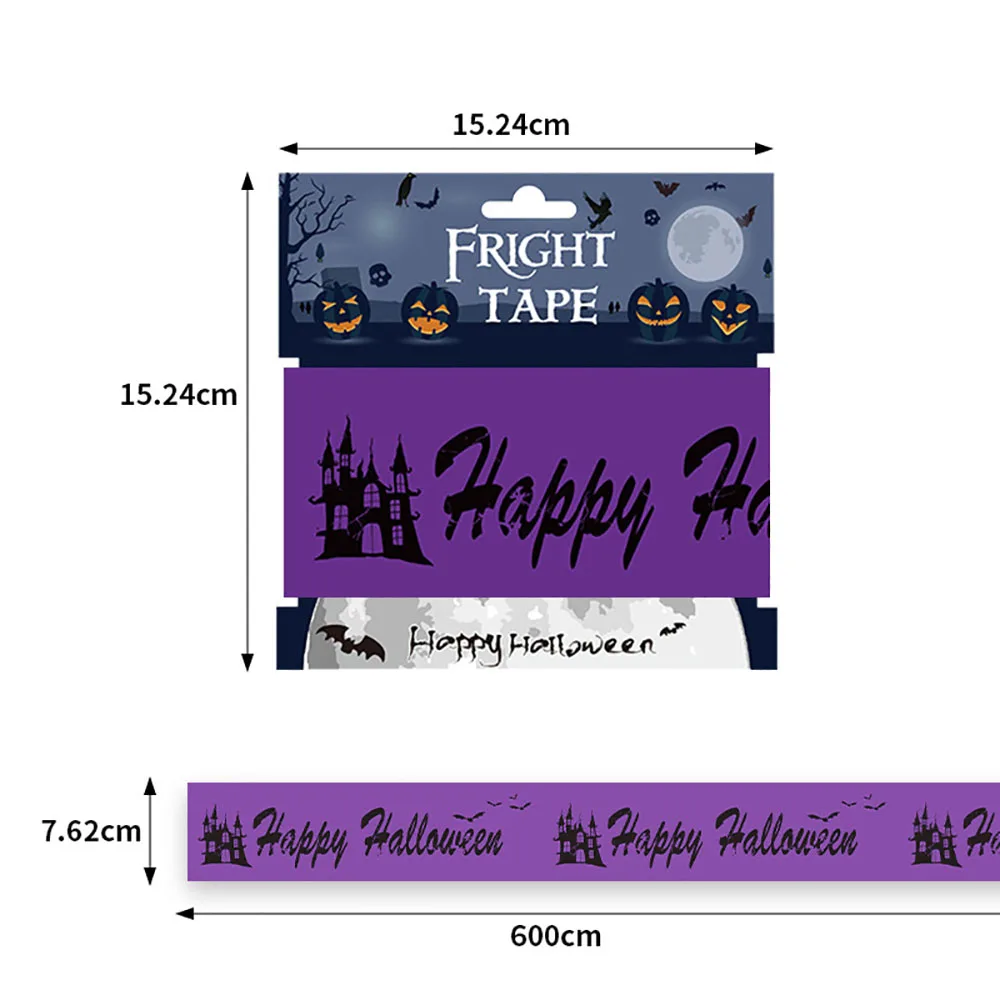 Halloween-Dekorationsklebeband, Warnlinie, Warnbandschilder, Fenster, Wand, Gefahr, Dekoration, Requisiten – Detail 10