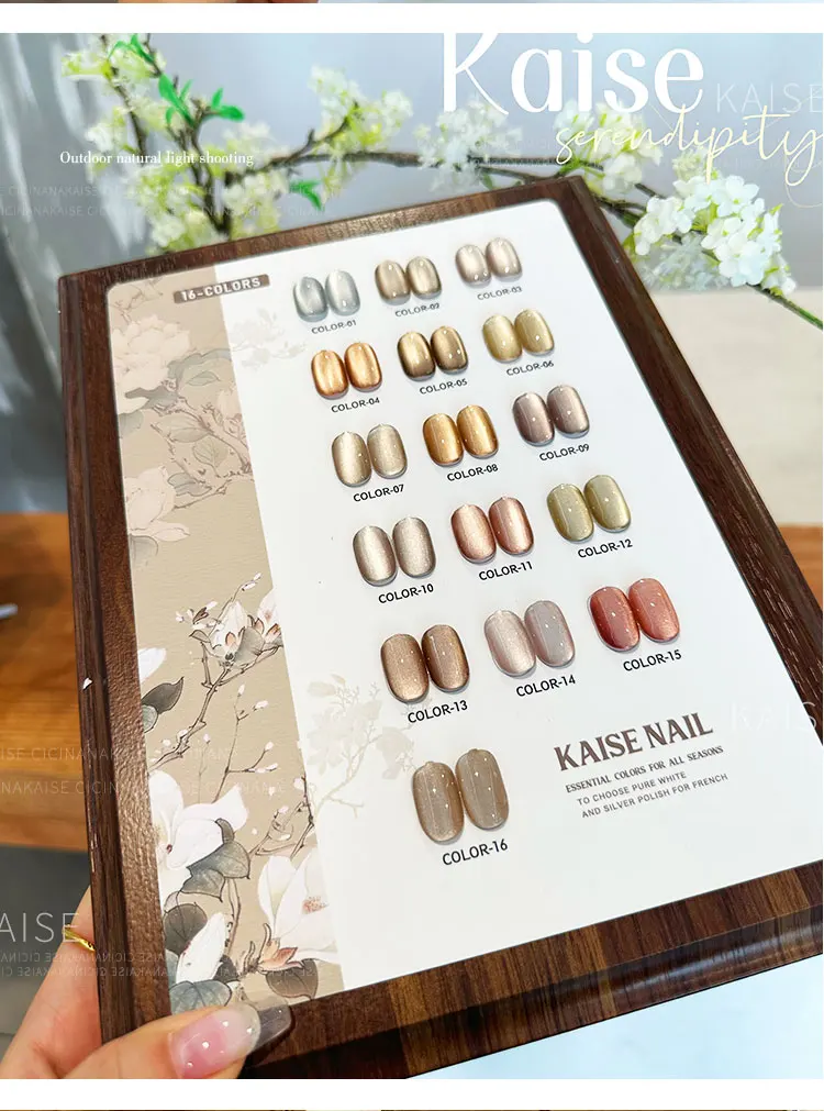 KAISE Cat eye color 16 Colors Nail Gel Set Nail Shop 2024 New Hot item Professional Fashion Nail Art Kit Nail Salon Custom