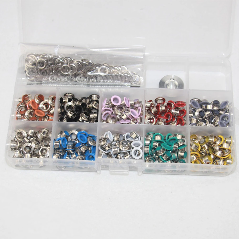 

3pcs 6Mm Multicolor Grommets Kit With 3 Tools Metal Eyelets Button Fastener For Diy Crafts Shoes Clothing Bags Grommets