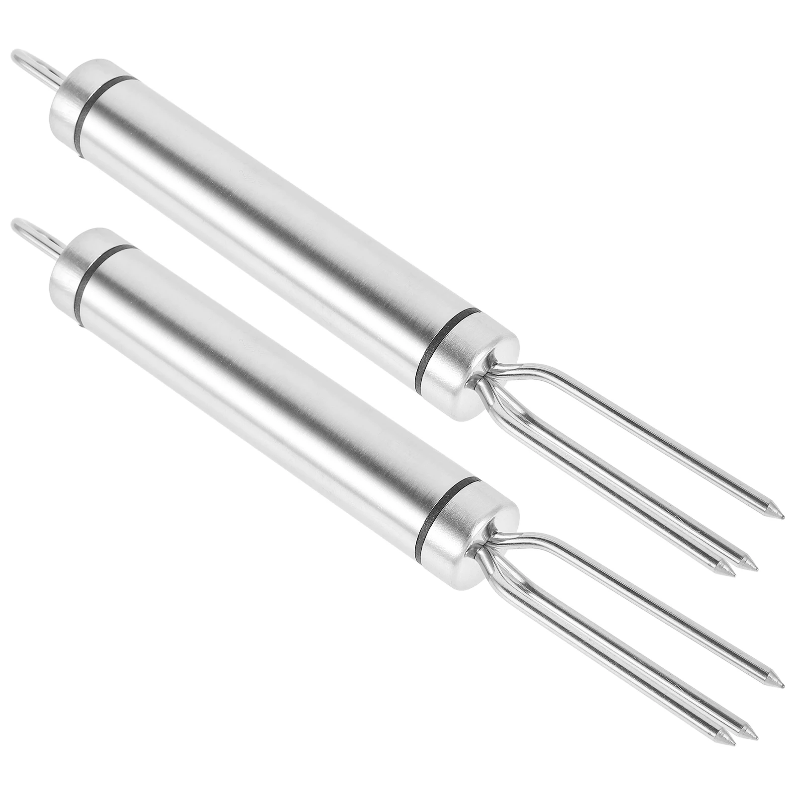 

2 Pcs Corn Char Barbecue Sign Bbq Tools Fork Accessories Prongs Skewers Grilling