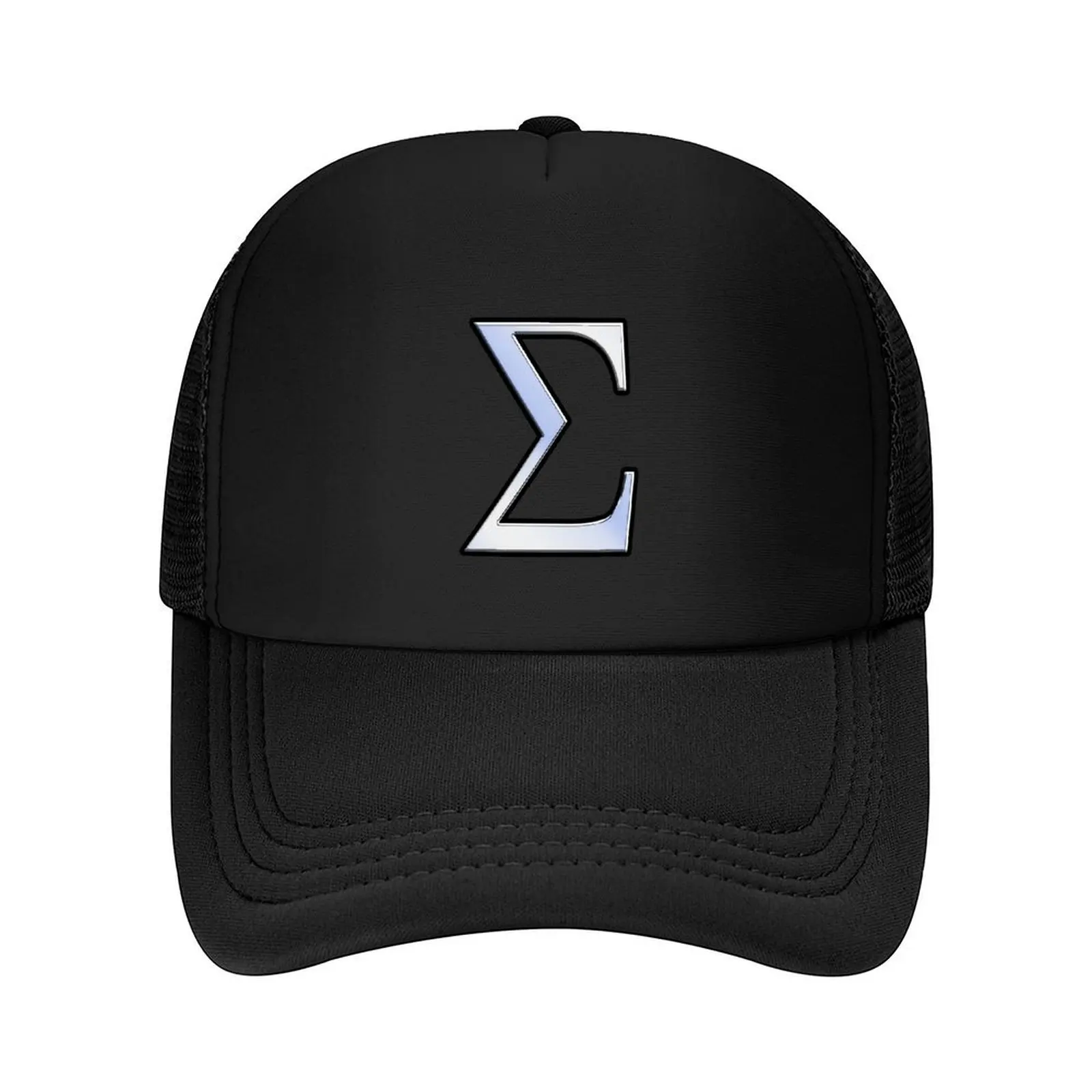 

Sigma Greek Letter Symbol Chrome Carbon Style Baseball Cap fishing hat Hood Luxury man cap party Hat Men's Hats Women's