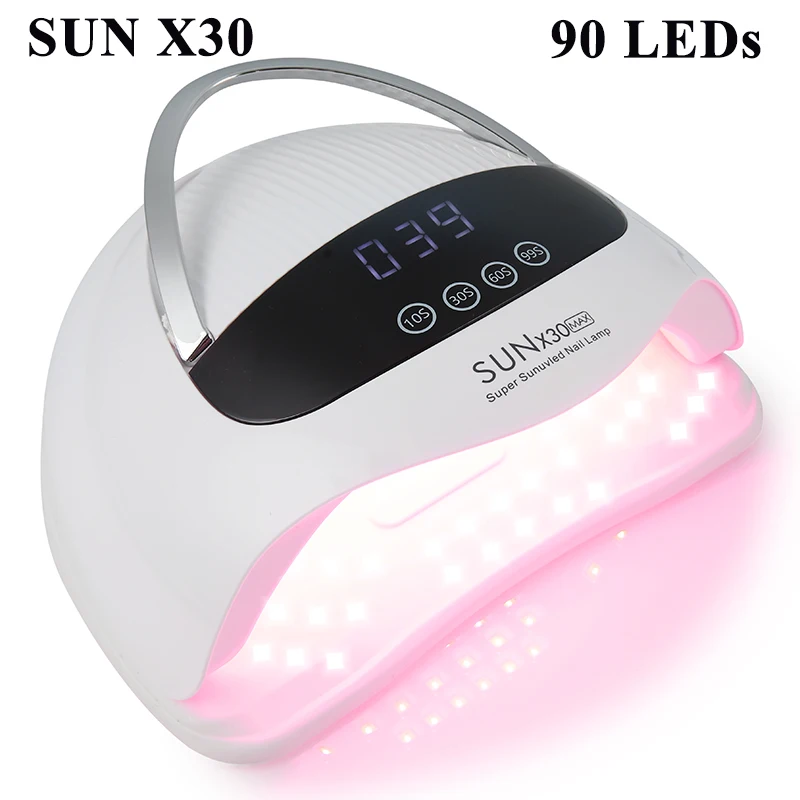 SUN X30MAX 90LED UV Lampada per unghie a LED per l'essiccazione dello smalto gel con display a LED Lampada per manicure professionale Asciugatrice per salone Strumento per uso domestico