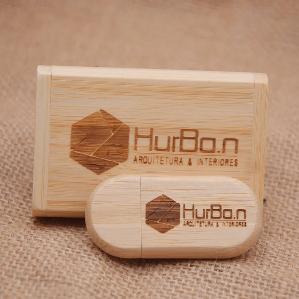 10 stks/partij (Aanpasbaar LOGO) USB Flash Drive 2.0 Houten Pendrive Box 4GB 8GB 16GB 32GB 64GB 128GB Memory Stick Huwelijkscadeau