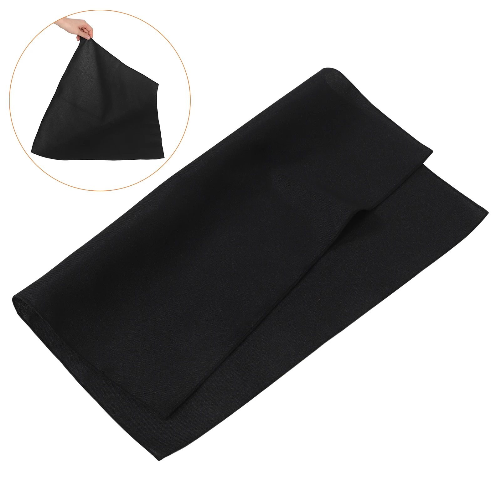 

4Pcs 17x17inches Washable Black Cloth Napkins Reusable Polyester for Elegant Party Wedding Banquet Table Decor