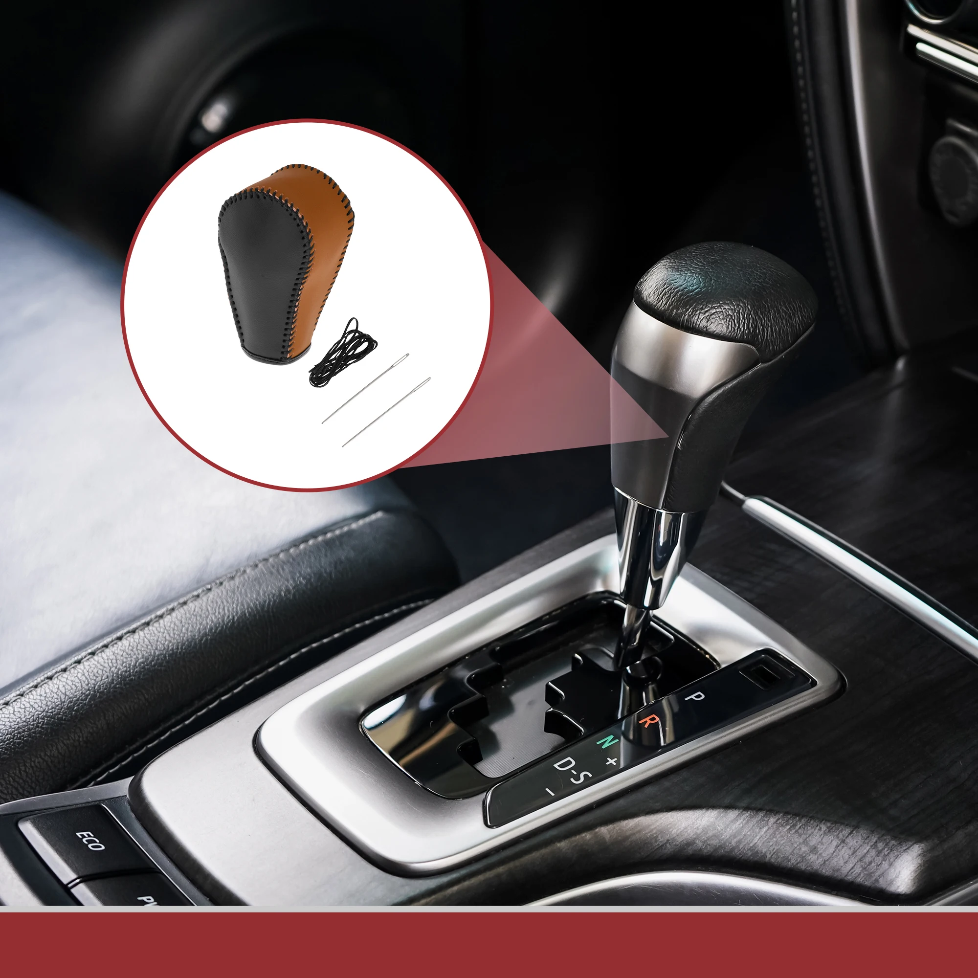 

UXCELL противоскользящая крышка ручки переключения передач, защита ручки переключения передач для Honda CR-V 15-16, коричневый, черный