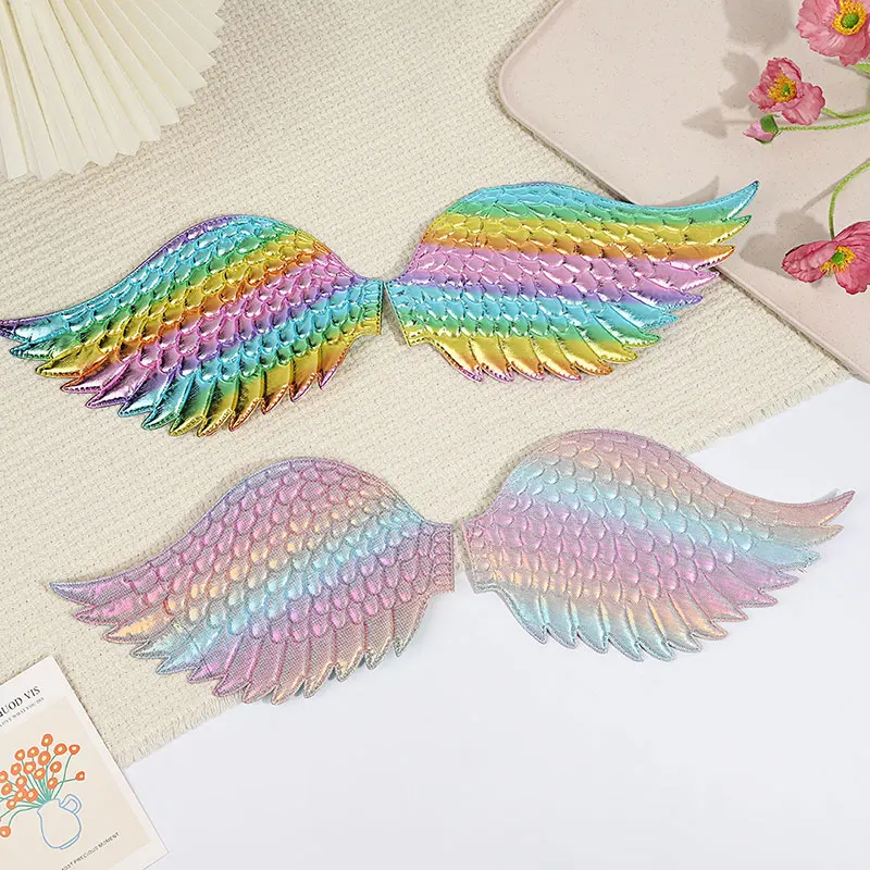 20 Stück bunte Engelsflügel, 15,5 x 20 cm, Kostümzubehör für Halloween-Party-Dekorationen, Bühnenshow-Requisiten – Detail 3