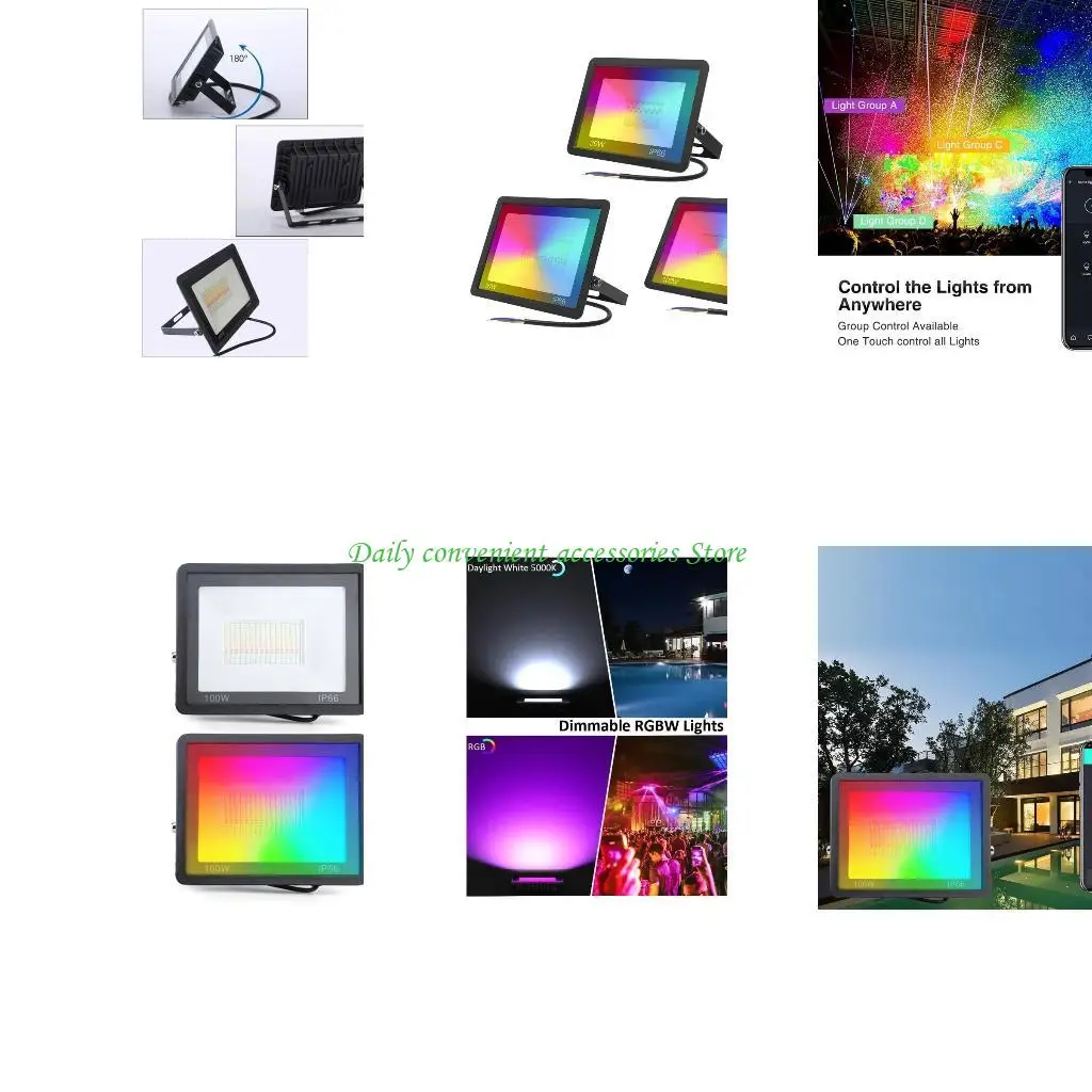 

97QB Intelligent Flood Light IP66 Waterproof 220V 30W/50W/100W APP Control Floodlight