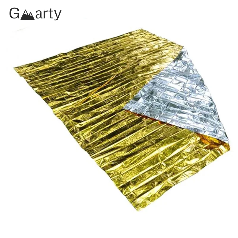 Silver/Gold Color Emergency Survival Rescue Shelter Keep Warm Blankets 210x130cm Folding Emergency Blanket Outdoor Camping Use