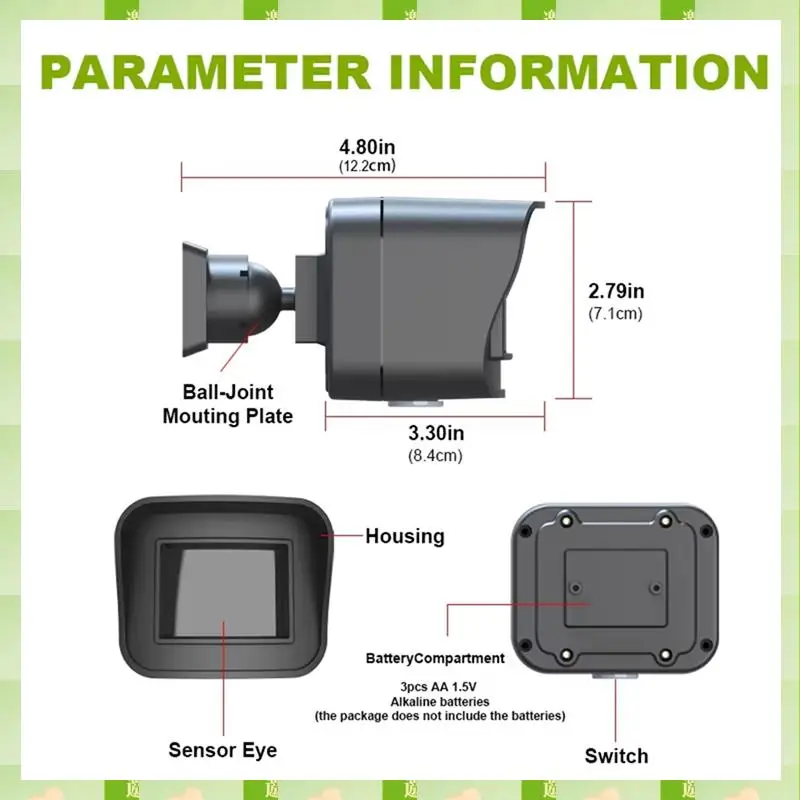 2025 Notificaciones de aplicación remota Detector de Sensor de movimiento Wifi resistente a la intemperie seguridad inteligente para el hogar al aire libre para Alexa, aplicación remota no