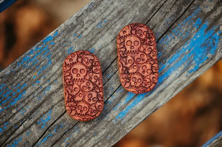 Hand Carved Redwood Fidget Slider Click Coin Rotating Fidget Spinner DIY Portable Exquisite EDC Hand Stress Relief Gadget