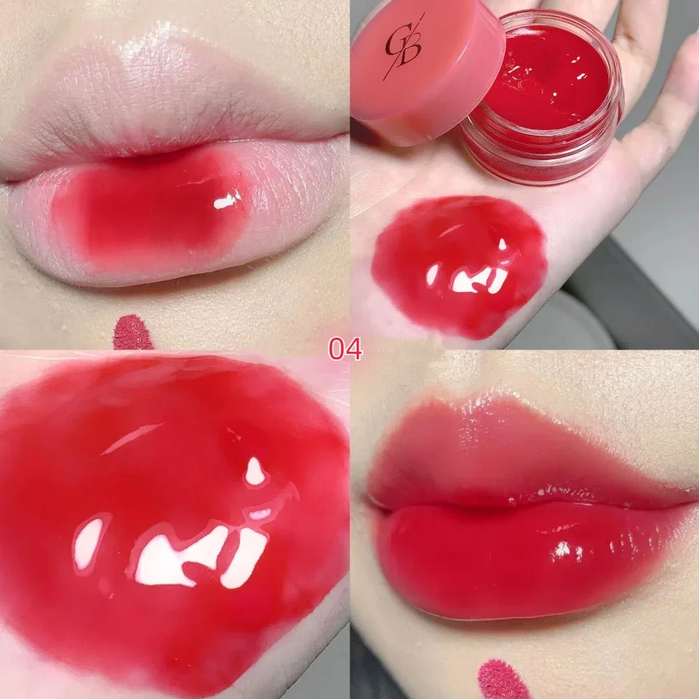 Gelee Dosen Lip Glasur feuchtigkeit spendende feuchtigkeit spendende Spiegel Lip gloss White ning Wasser Licht lang anhaltende wasserdichte Lippenstift Make-up