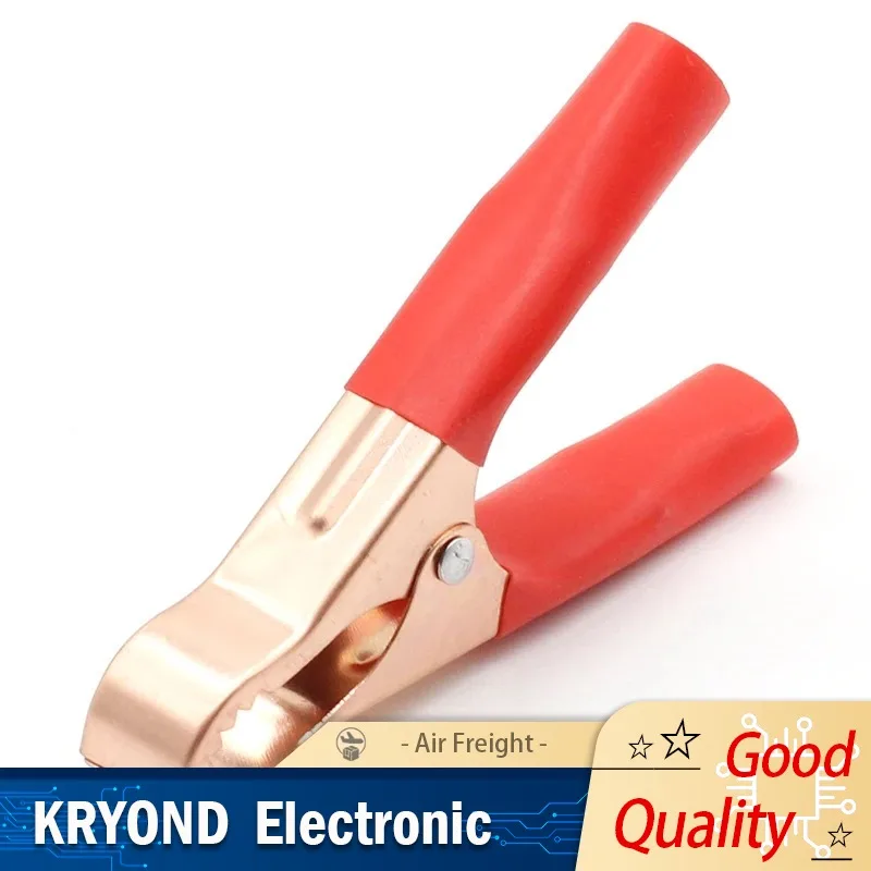 2PCS 50A Red Black 80mm Alligator Clips Car Caravan Van Battery Test Lead