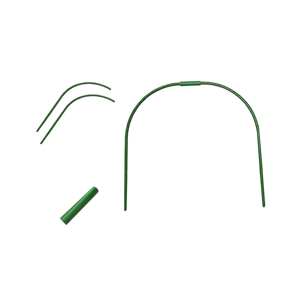 60PCS Garden Hoops Kit Fiberglass Archway Frame Support Row Covers Netting Raised Bed Tunnel Greenhouse Accessory DIY Tool Set