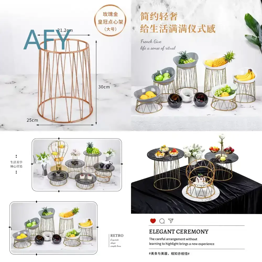High-end Self-Service Salad Dessert Table for Commercial Use Cold Food Display Stand Tea Break Table Nordic Style Buffet