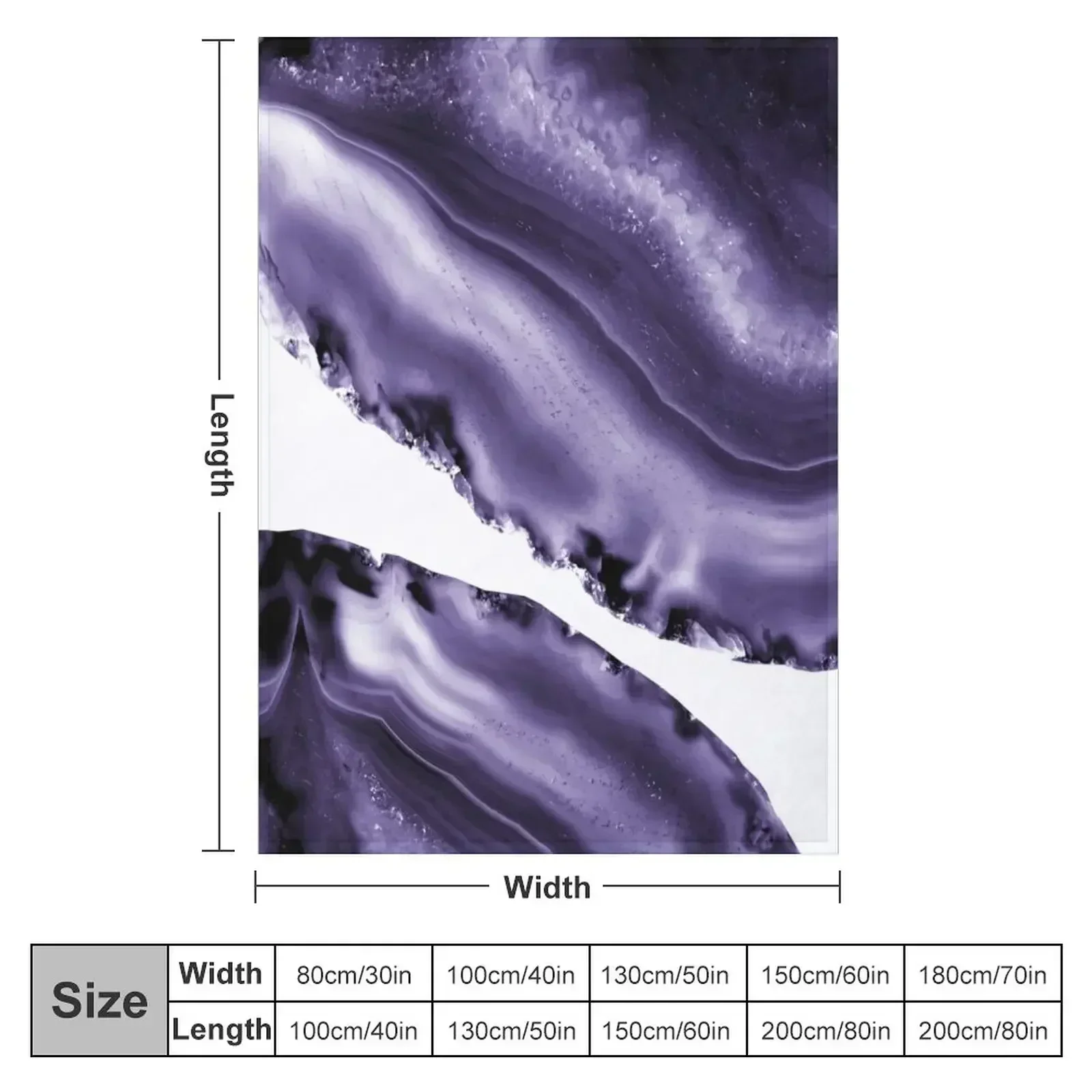 Ultra Violet Agate #3 #gem #decor #art Throw Blanket Loose christmas decoration Soft Plush Plaid Blankets