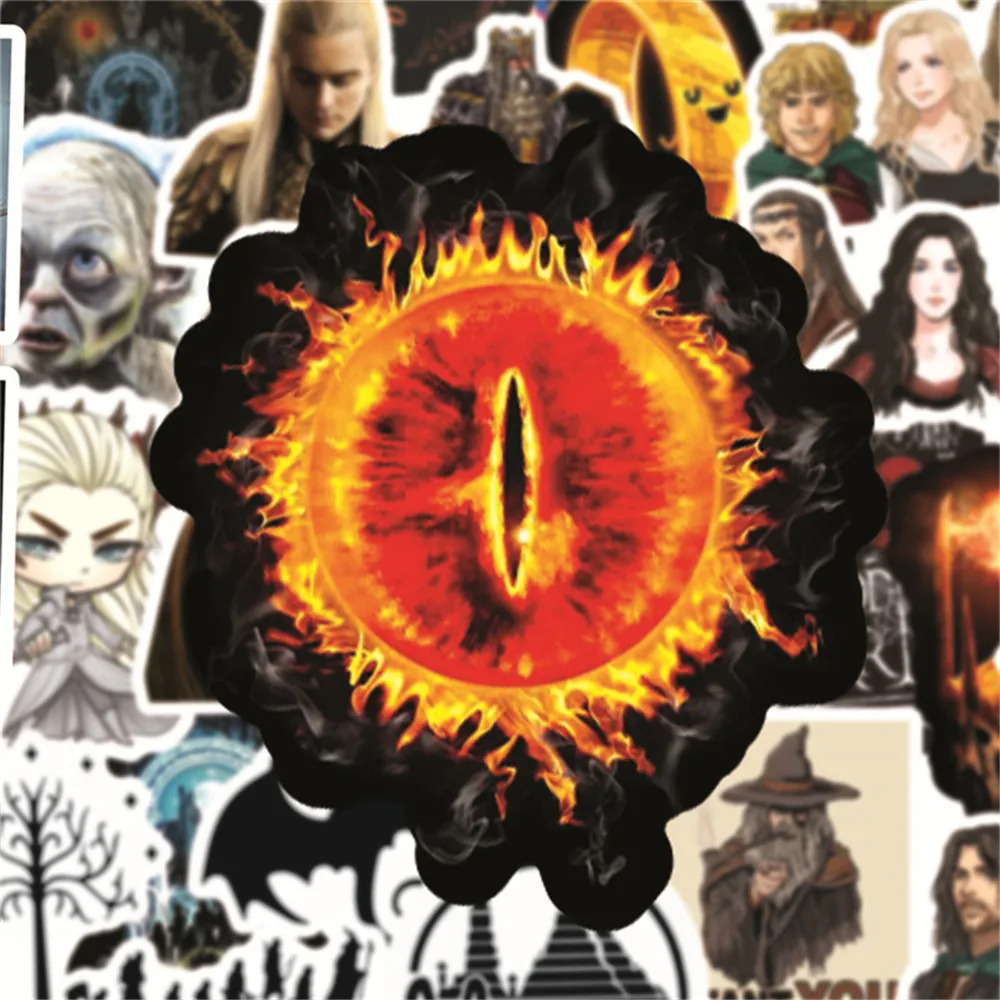 50pcs American TV Series Movies Hobbit Graffiti Hand Account Water Cup Suitcase Computer Car Decoration Waterproof Stickers
