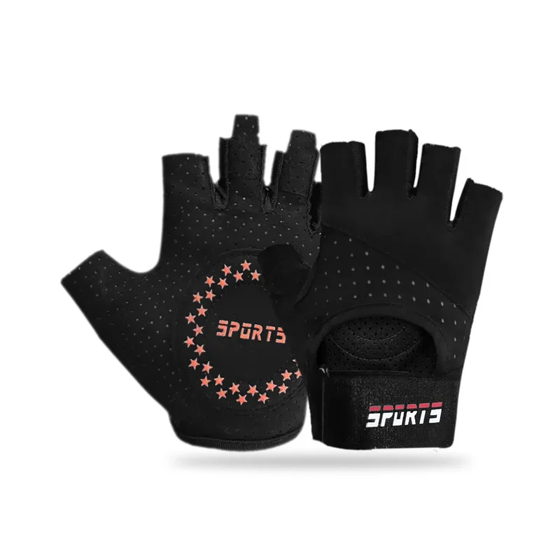 Fitness Handschuhe Weibliche Yoga Sport Spinning Gerät Dame Ausbildung Anti-Slip Atmungs Dünne Halb Finger Barbell Radfahren Handschuhe