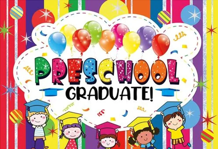 Rainbow Preschool Graduation Backdrop Kids Class of 2022 Photography Background Kindergarten Grads Party Pre-K School Prom Props