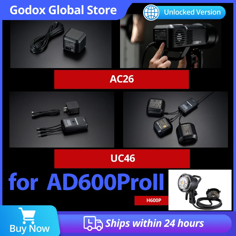 

Godox AC26 UC26 H600P Adapter accessories for Godox AD600ProII AD600Pro II