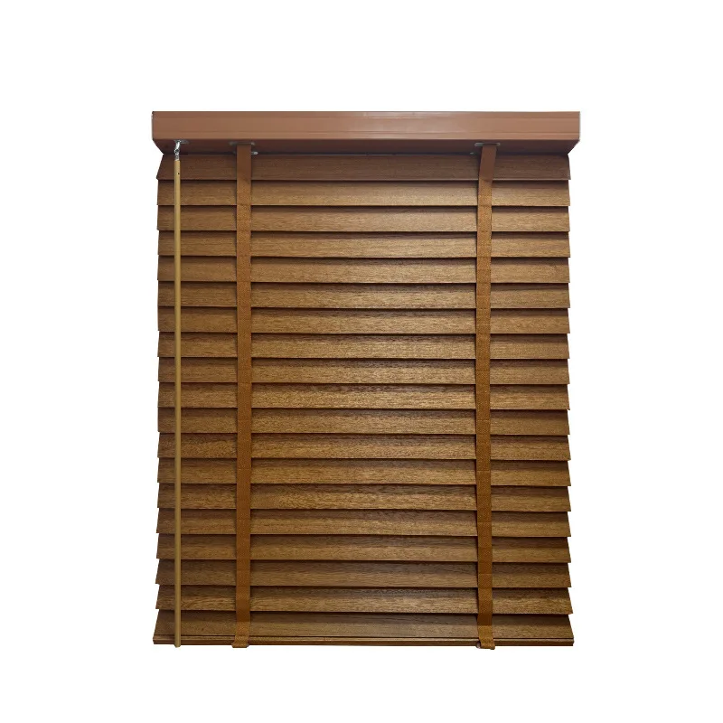 

Cordless Venetian curtains Push up and down without drawstring Solid wood venetian curtains Office sunshade Blackout lifting rol