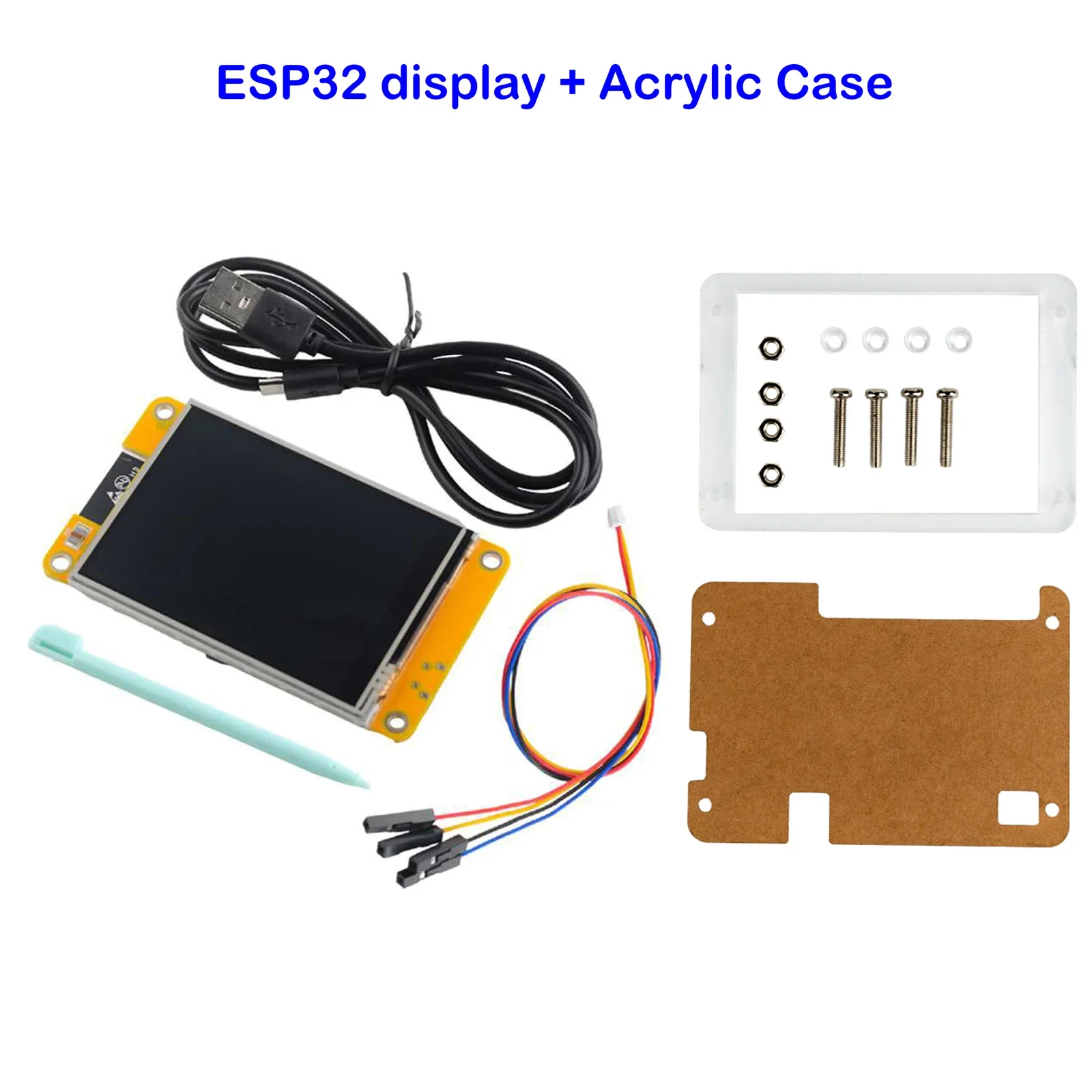 2.8inch ESP32 Module TFT LCD Display with Acrylic Case Dual-core ESP32-2432S028R WIFI+BT 240X320 ILI9341 Resistive Touchscreen