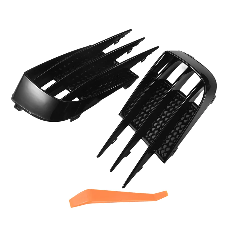 

Superior-2Pcs Car Front Bumper Fog Light Grille Cover Fog Light Cover Trim For Golf 6 MK6 GTD 2008-2013