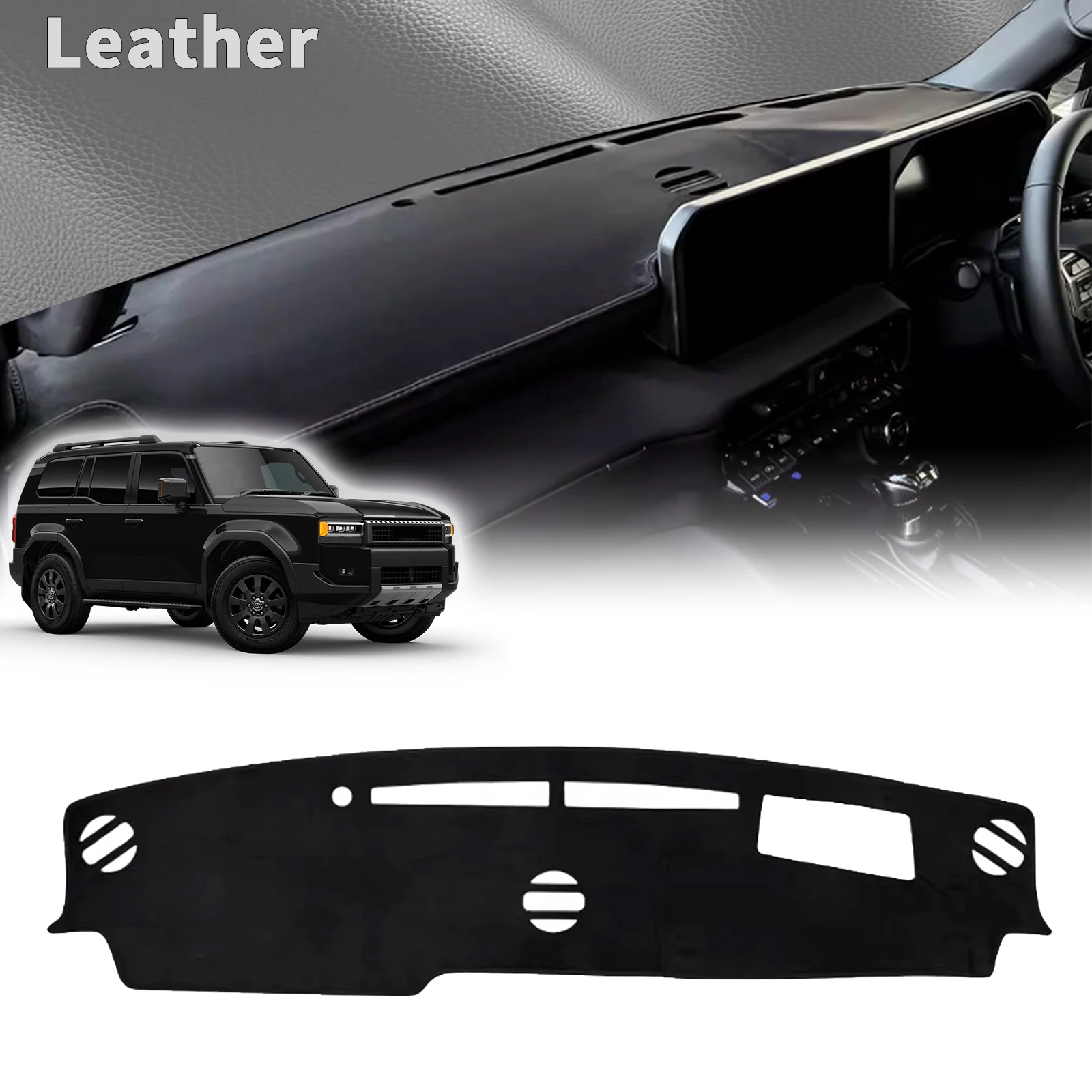 

for Toyota Land Cruiser Prado LC250 2026-2024 LC 250 Car Dashmat DashMat Sunshade Dashboard Cover Pad Leather Protective Carpet
