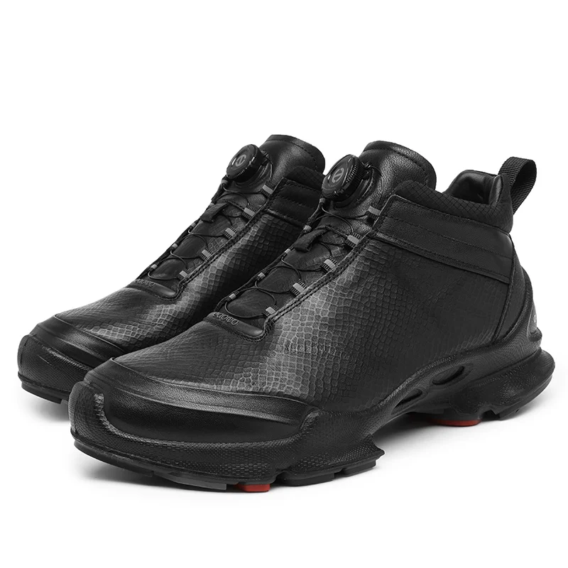 

Classical Male Sneakers Top High Upper Leather Cowhide Breathable Shoes Arch Support Walking Shoes Anti Slip