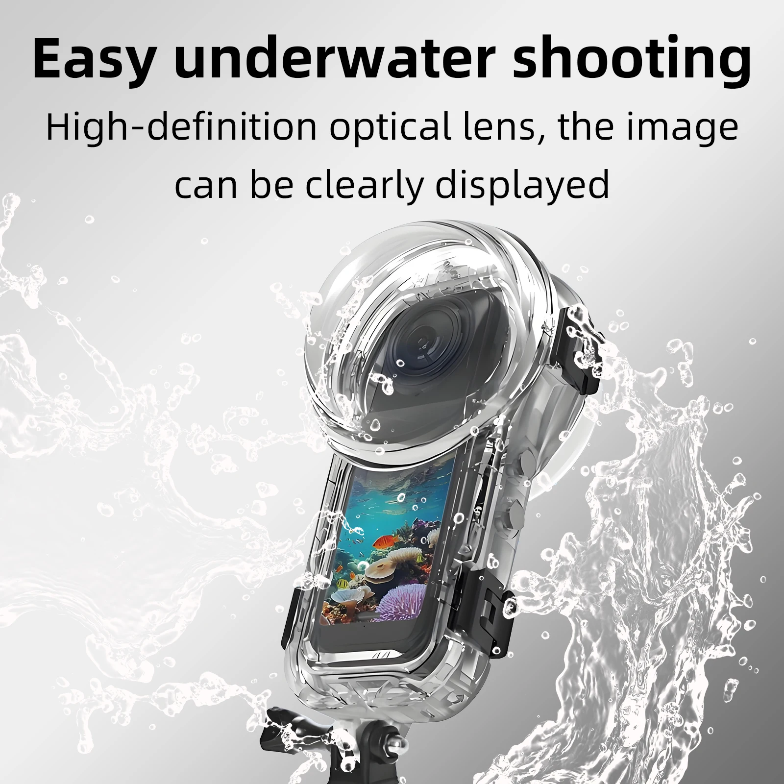 Dive Case for Insta360 X5, 60m/197ft Waterproof Housing Cover Invisible Underwater Diving Shell for Insta 360 X5 Accessories