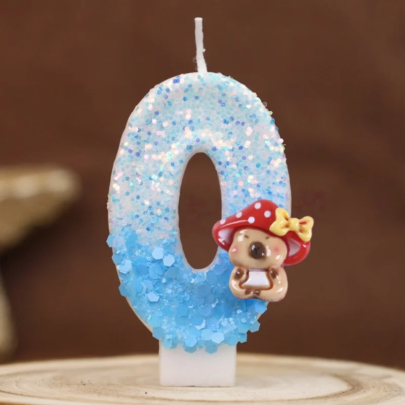 Capybara Digit 0-9 Candle New Cute Capibara Birthday Cake Topper Decor Baby Shower Gender Reveal Anniversary Party Supplies Gift
