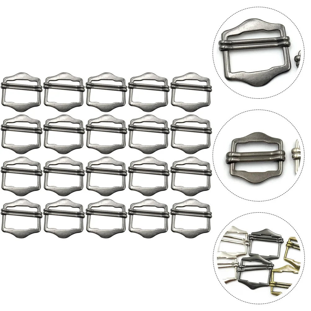 

50Pcs Metal Adjustable Buckle Day Character Waist Belt for Handbags Backpacks Clothing Supplies DIY Strap Fasteners Vintage